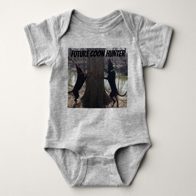 Future Coon Hunter Baby Bekleidung Baby Strampler (Vorderseite)
