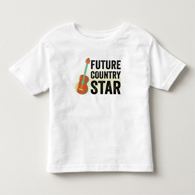 Future Country Star Gitarre Kleinkind T-shirt (Vorderseite)
