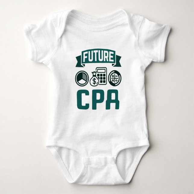 Future CPA Accounting Abschluss Baby Strampler (Vorderseite)