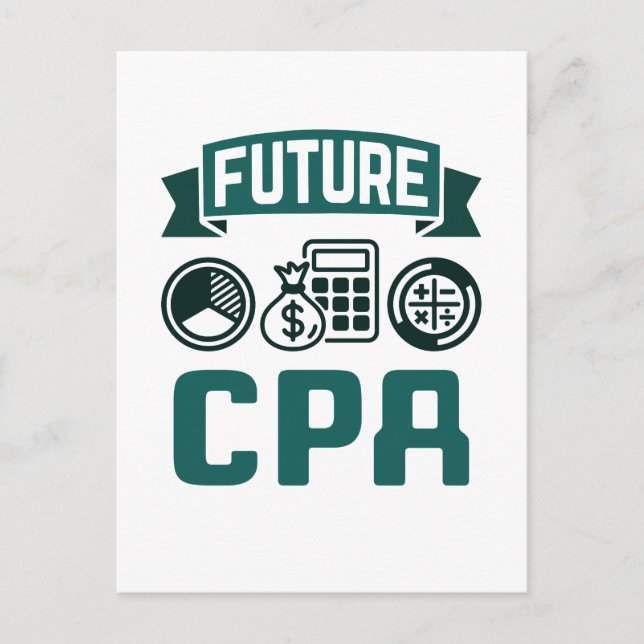 Future CPA Accounting Abschluss Postkarte (Vorderseite)