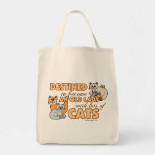 Future Crazy Cat Lady Funny Sprichwort Design Tragetasche
