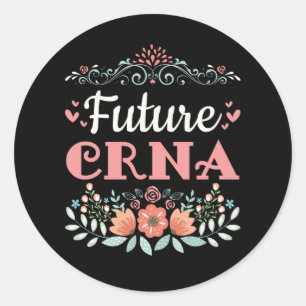 Future CRNA Nurse Anästhesist Runder Aufkleber