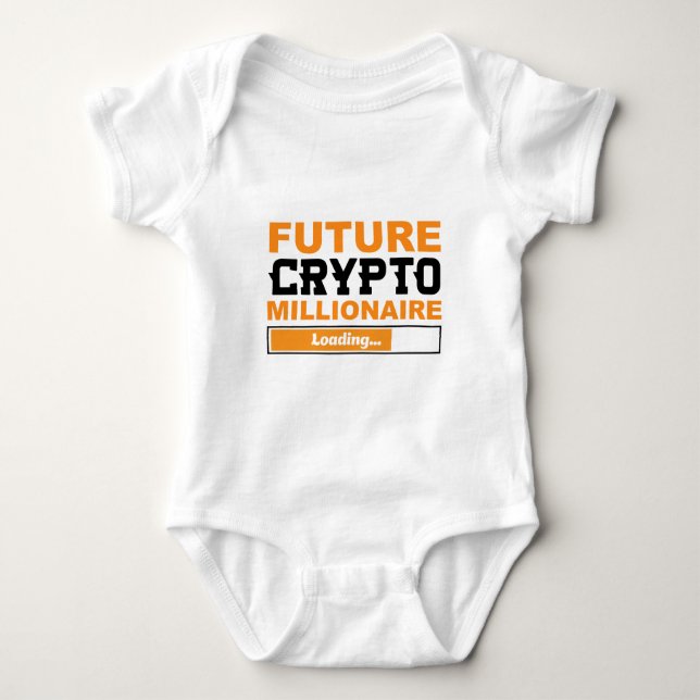Future Crypto Millionaire Loading Baby Strampler (Vorderseite)