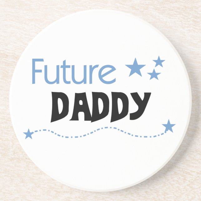 Future Daddy Gifts Sandstein Untersetzer (Vorne)