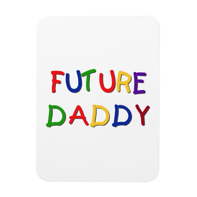Future Daddy Primary Colors - T - Shirt und Gesche Magnet (Vertikal)