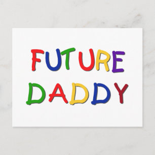 Future Daddy Primary Colors - T - Shirt und Gesche Postkarte