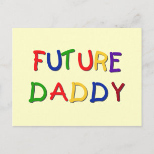 Future Daddy Primary Colors Tshirts and Gifts Postkarte
