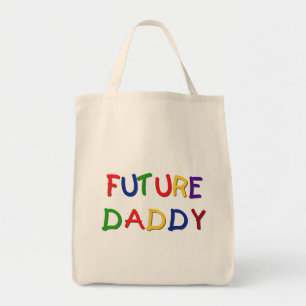 Future Daddy Primary Colors Tshirts and Gifts Tragetasche