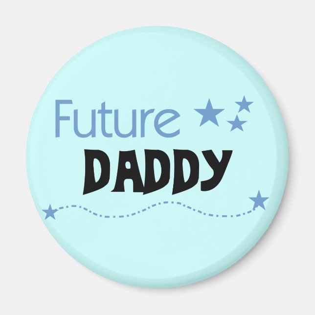 Future Daddy Tshirts und Geschenke Magnet (Vorne)