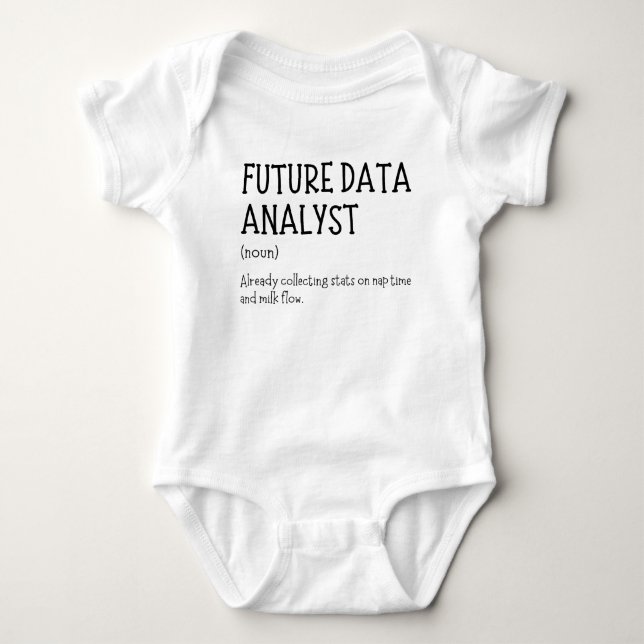 Future Data Analyst Funny Data Baby Saying Strampler (Vorderseite)