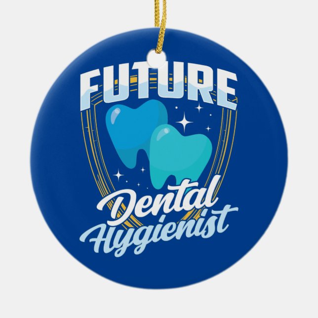 Future Dental Hygienic Team Hygiene Dentist Keramik Ornament (Vorne)