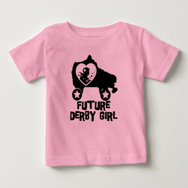 Future Derby Girl, Roller Skaten Design für Kinder Baby T-shirt (Vorderseite)