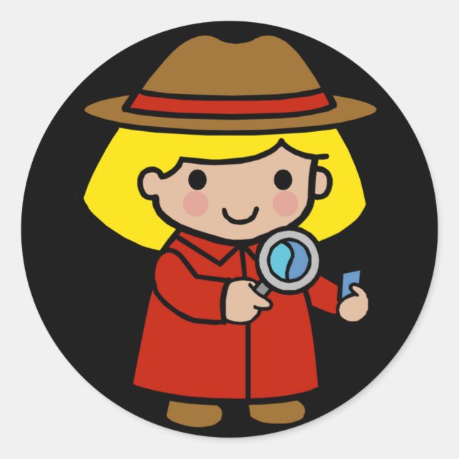 Future Detective / Forensic Scientist / P.I. Runder Aufkleber (Vorderseite)