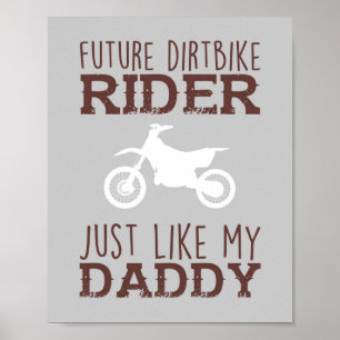 Future Dirtbike Rider Baby Boy Kinderzimmer Print Poster
