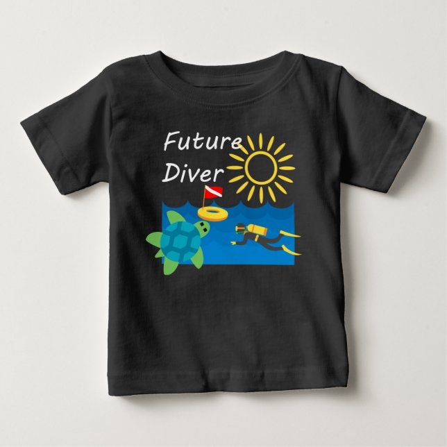 Future Diver Design - Baby Fine Jersey T - Shirt (Vorderseite)