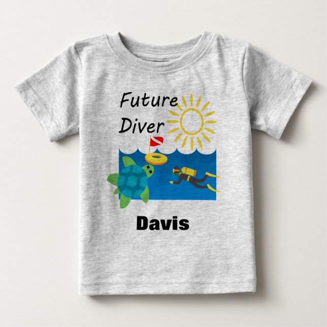 Future Diver Design - Baby Fine Jersey T - Shirt (Vorderseite)