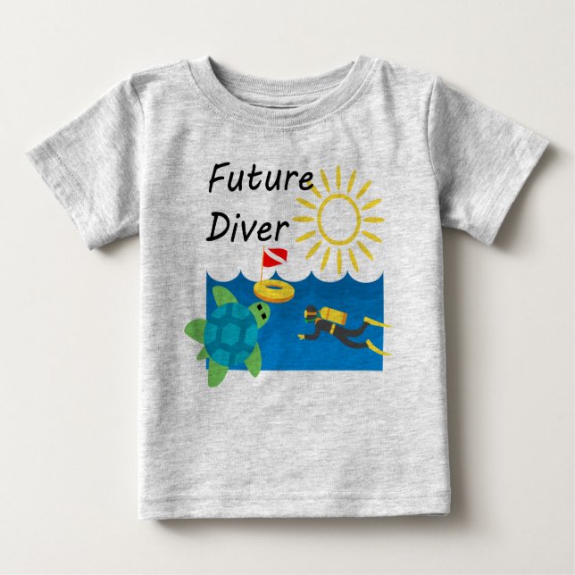Future Diver Design - Baby Fine Jersey T - Shirt (Vorderseite)