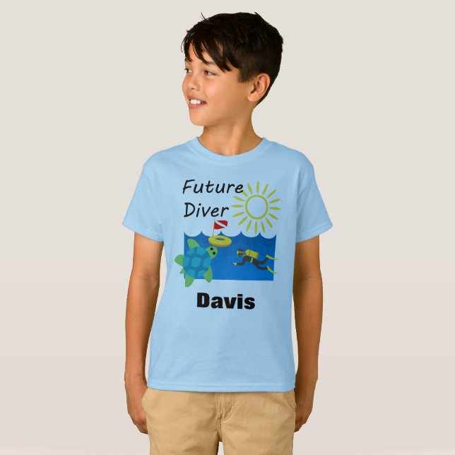 Future Diver Design - Kids' Basic T - Shirt (Vorne ganz)