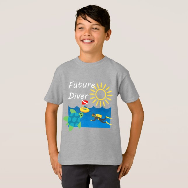 Future Diver Design - Kids' Basic T - Shirt (Vorne ganz)