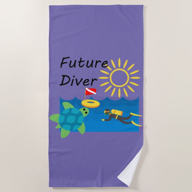 Future Diver Design - Strandtuch (Vorderseite)