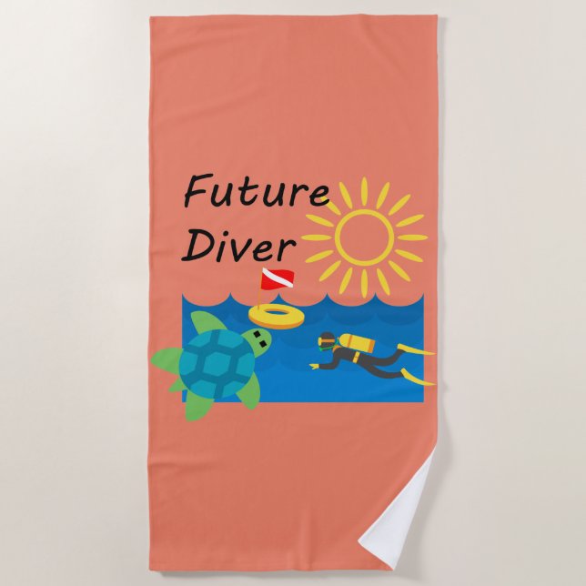 Future Diver Design - Strandtuch (Vorderseite)