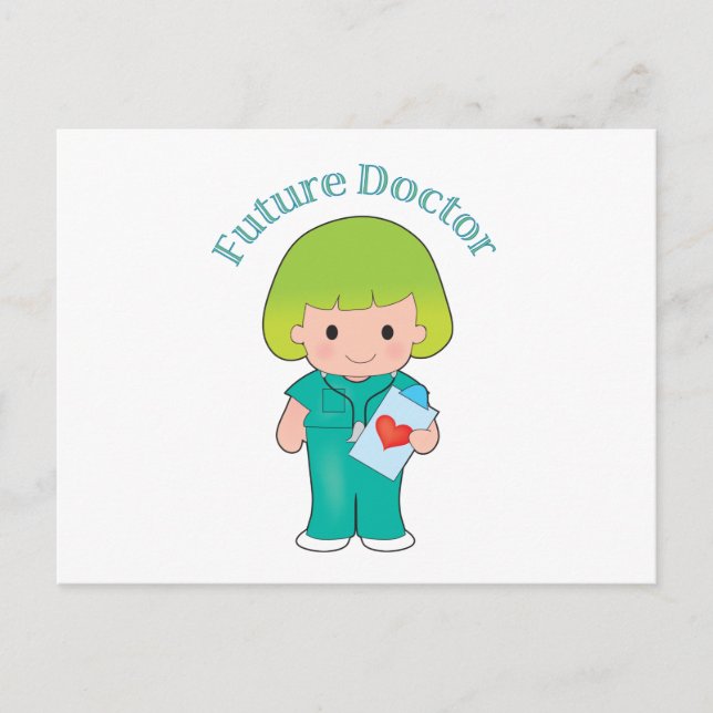 Future Doctor Girl Postkarte (Vorderseite)