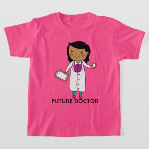 Future Doctor Girl Tan Skin Black Hair T-Shirt