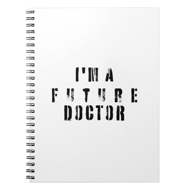 Future Doctor Grunge Typography Design Notizblock (Vorderseite)