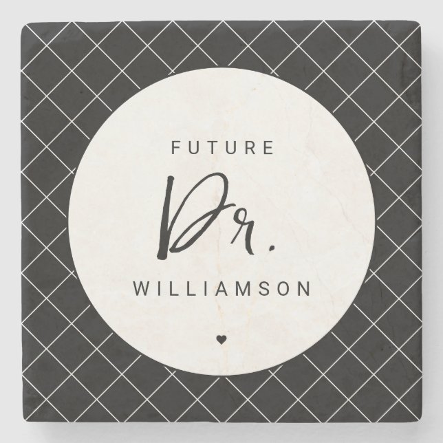 Future Doctor | Medizinstudentin Steinuntersetzer (Vorderseite)