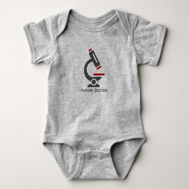 Future Doctor Microscope Design Baby Clothing Strampler (Vorderseite)