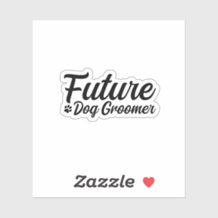 Future Dog Groomer Aufkleber