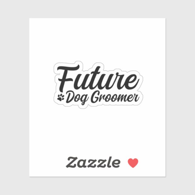 Future Dog Groomer Aufkleber (Blatt)