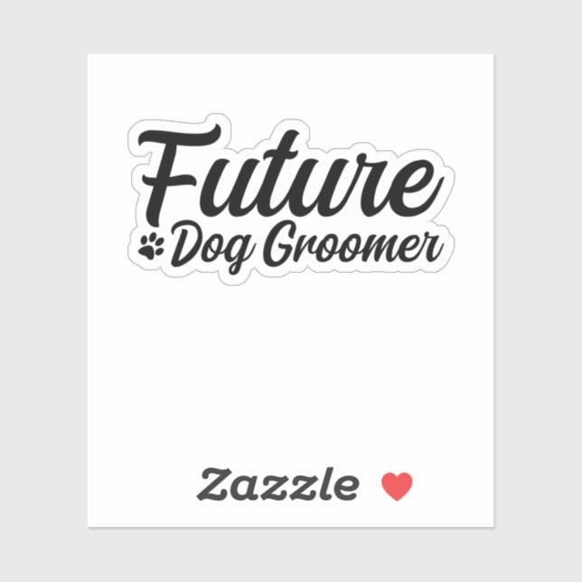 Future Dog Groomer Aufkleber (Blatt)