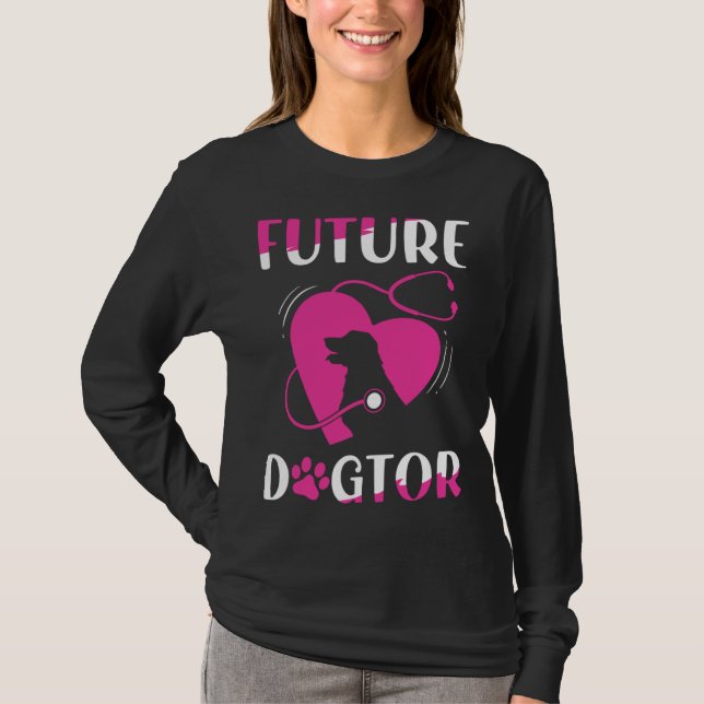Future Dogtor Cute Aspiring Veterinarian T-Shirt (Vorderseite)