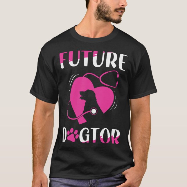 Future Dogtor Cute Aspiring Veterinarian T-Shirt (Vorderseite)