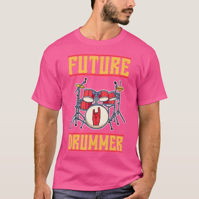 Future Drummer Lover Snare Bass Hi-Hat Kit T T-Shirt (Vorderseite)