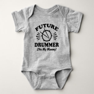 Future Drummer wie meine Mama Baby Strampler