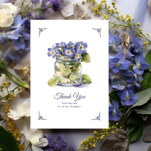 Future Dusk Common Abend Primrose Floral Wedding Dankeskarte