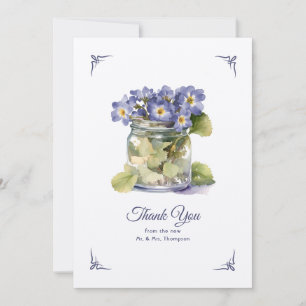 Future Dusk Common Abend Primrose Floral Wedding Dankeskarte