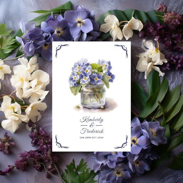 Future Dusk Common Abend Primrose Floral Wedding Programm (Future Dusk Wedding)