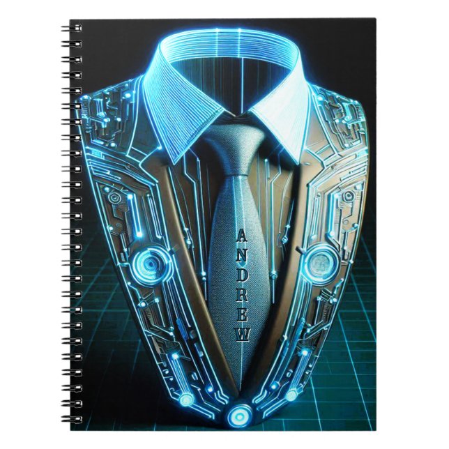 Future Elegance - 4D Necktie Classic Notebook Notizblock (Vorderseite)
