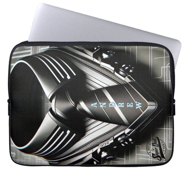 Future Elegance - 4D Necktie Neoprene Laptop Sleev Laptopschutzhülle (Vorderseite)