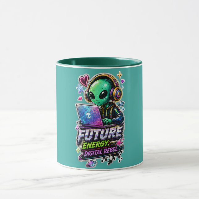 Future Energy Tasse ⚡ Cyber Rebel Kaffeetasse  (Zentrum)