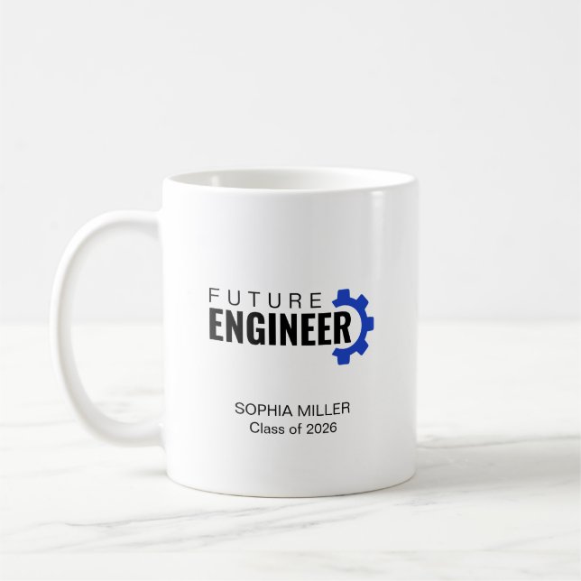 Future Engineer Personalized Graduation Kaffeetasse (Links)