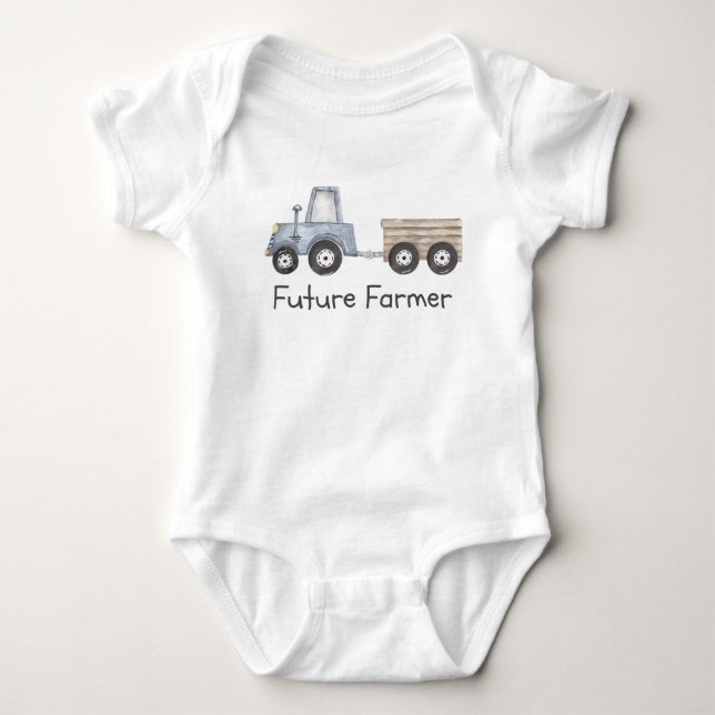 Future Farmer, Country Baby Shower Gift Strampler (Vorderseite)