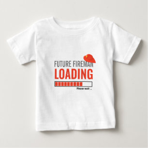 Future Fireman Loading Niedlich Funny Personalisie Baby T-shirt