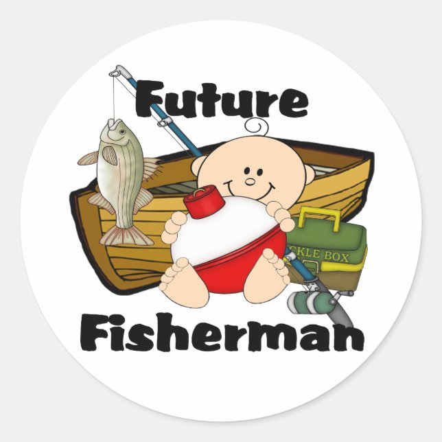 Future Fisherman Runder Aufkleber (Vorderseite)