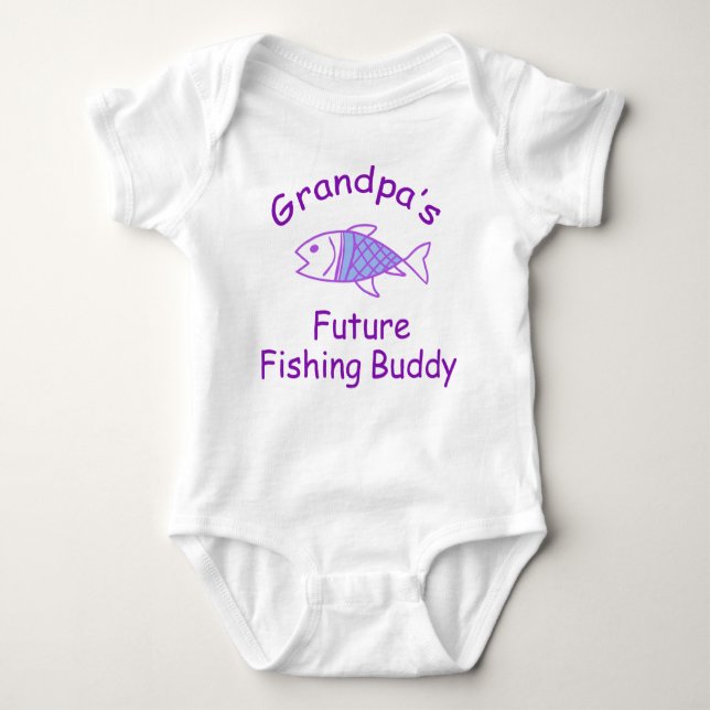 Future Fishing Buddy Baby Strampler (Vorderseite)