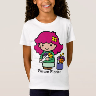 Future Florist Girl mit Blume T-Shirt