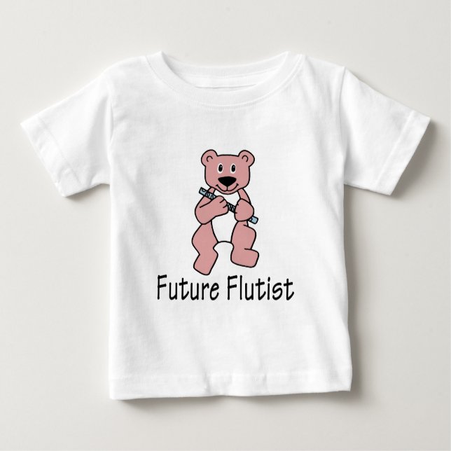 Future Flutist/Bär Baby T-shirt (Vorderseite)